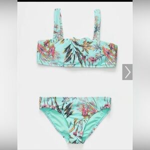 NEW O’Neill aloha cross back girls bralette bikini swim set size 12 NWT seaglass